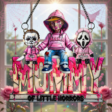 Load image into Gallery viewer, "Celebrate the Horror with Style!" - Pinky Horror Mom Suncatcher Ornament - Personalized Gift for Moms and Grandmas Ornament PopCulturePrints
