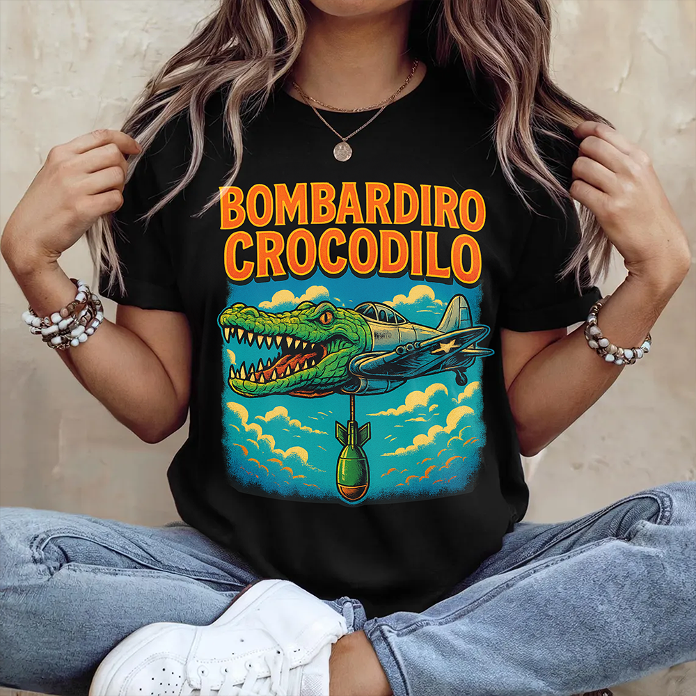 Unleash the Fun with Bombardiro Crocodilo – Personalized Kids Hoodie Shirts PopCulturePrints