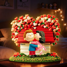 Load image into Gallery viewer, You're My One And Only Forever Love - Personalized Lovely Couple Valentine Acrylic Light Box Light Box PopCulturePrints

