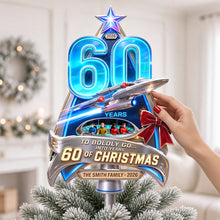 Load image into Gallery viewer, Celebrate 60 Years of Adventure - Precious Journey Tree Topper - Personalized Christmas Gift
