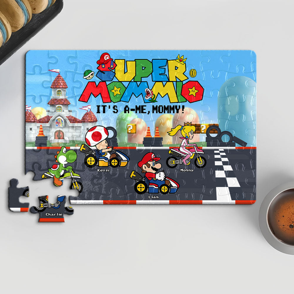 “It's-a-Me, Mommy!” - Personalized Jigsaw Puzzle - Unique Gift for Moms and Grandmas. Jigsaw Puzzles PopCulturePrints