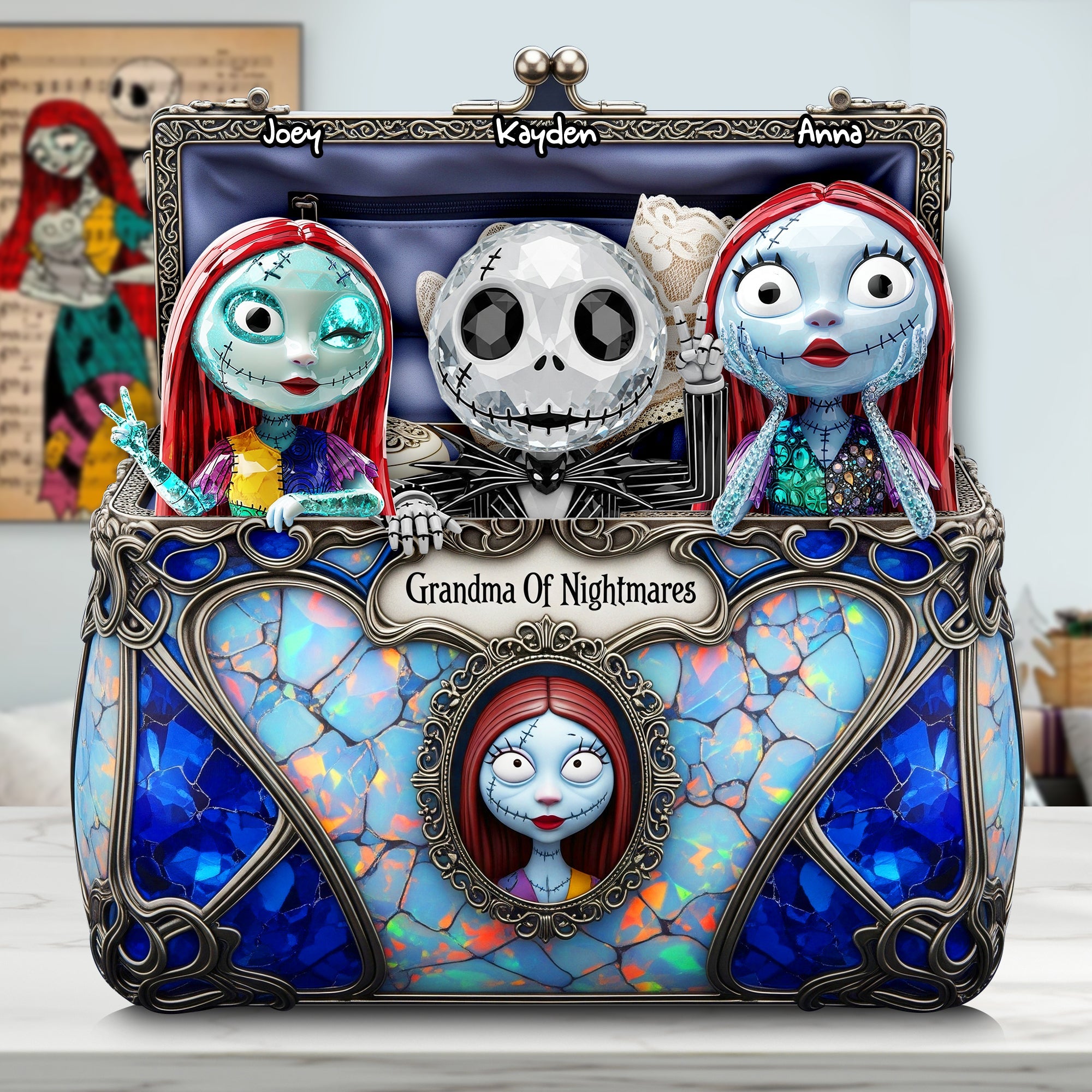 Embrace the Spooky Spirit - Grandma Of Nightmares Acrylic Plaque - Personalized Gifts For Grandma Shaped Plaques PopCulturePrints