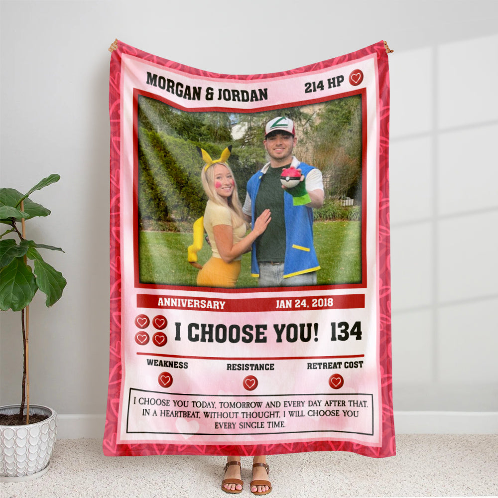 Personalized Couple Blanket - I Choose You Every Day | Unique Valentine's Day Gifts Blanket PopCulturePrints