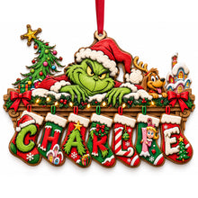 Load image into Gallery viewer, "Make This Christmas Special!" - Personalized Name Art Alphabet Stocking Ornament - Custom Gift for Family, Friends, and Loved Ones
