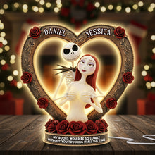 Load image into Gallery viewer, Love is Eternal - Spooky Couple Light Box - Personalized Gifts for Couples Light Box PopCulturePrints

