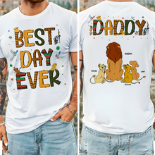 Load image into Gallery viewer, Best Day Ever - Personalized Lion Dad Shirt - Unique Gift for Dad, Grandpa &amp; Family Shirts PopCulturePrints
