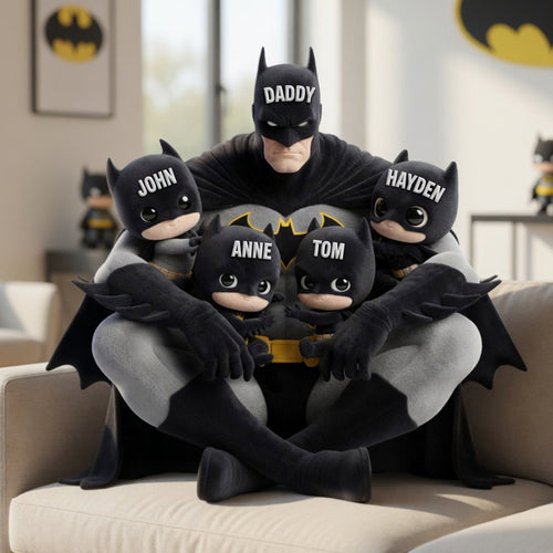 “Every Hero Needs Their Sidekicks” - Custom Shape Pillow for Dads - Personalized Gifts for Dads, Grandpas, and More Pillow PopCulturePrints