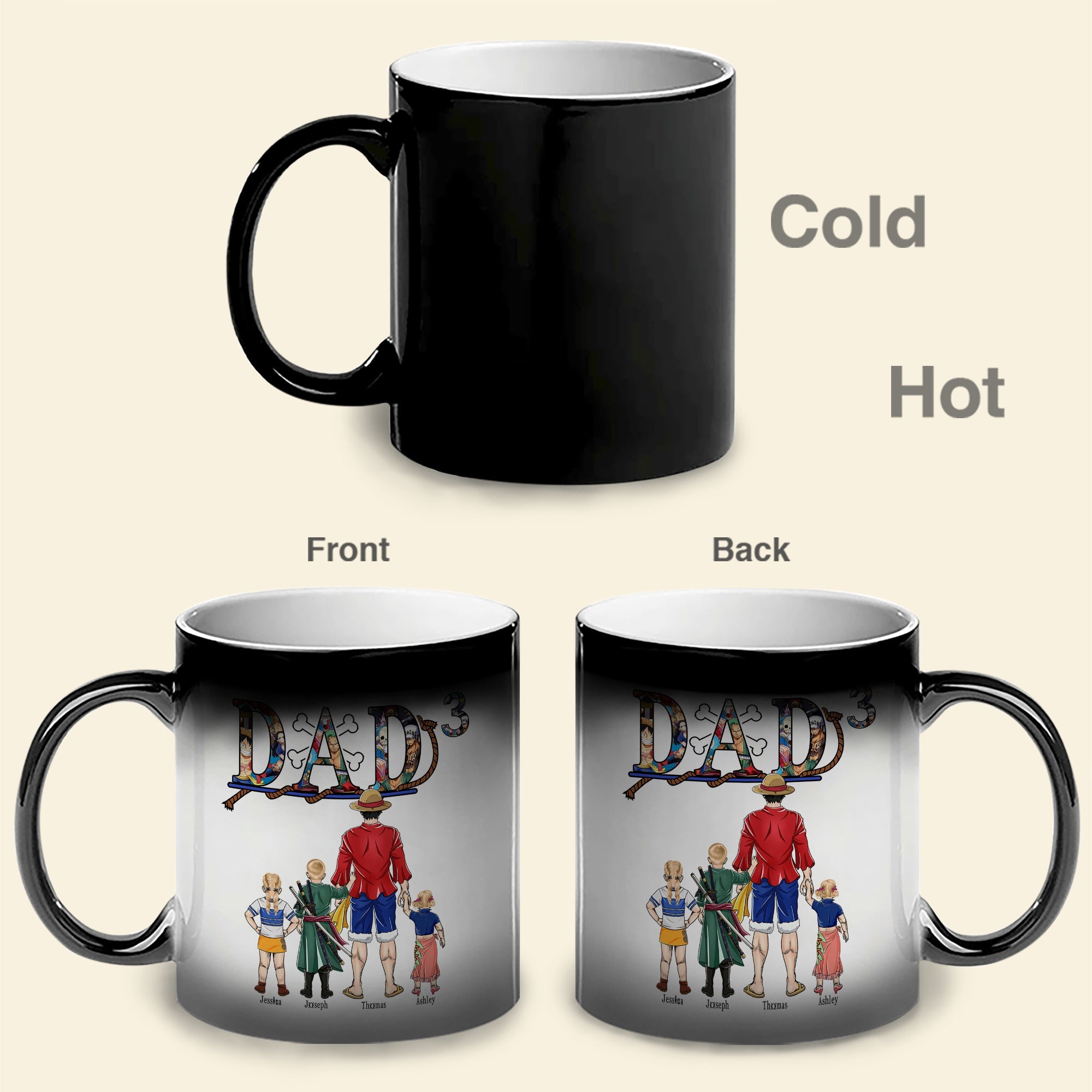 Personalized Magic Mug for Dad - Anime Design Coffee Mug PopCulturePrints