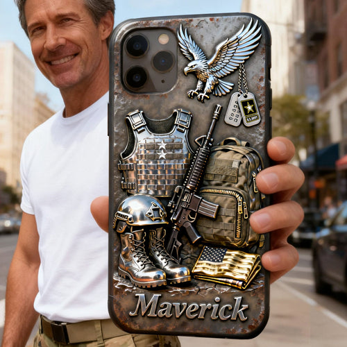 Honor Your Sacrifice - Patriotic Veteran Phone Case - Personalized Gift for Veterans Phone Case PopCulturePrints