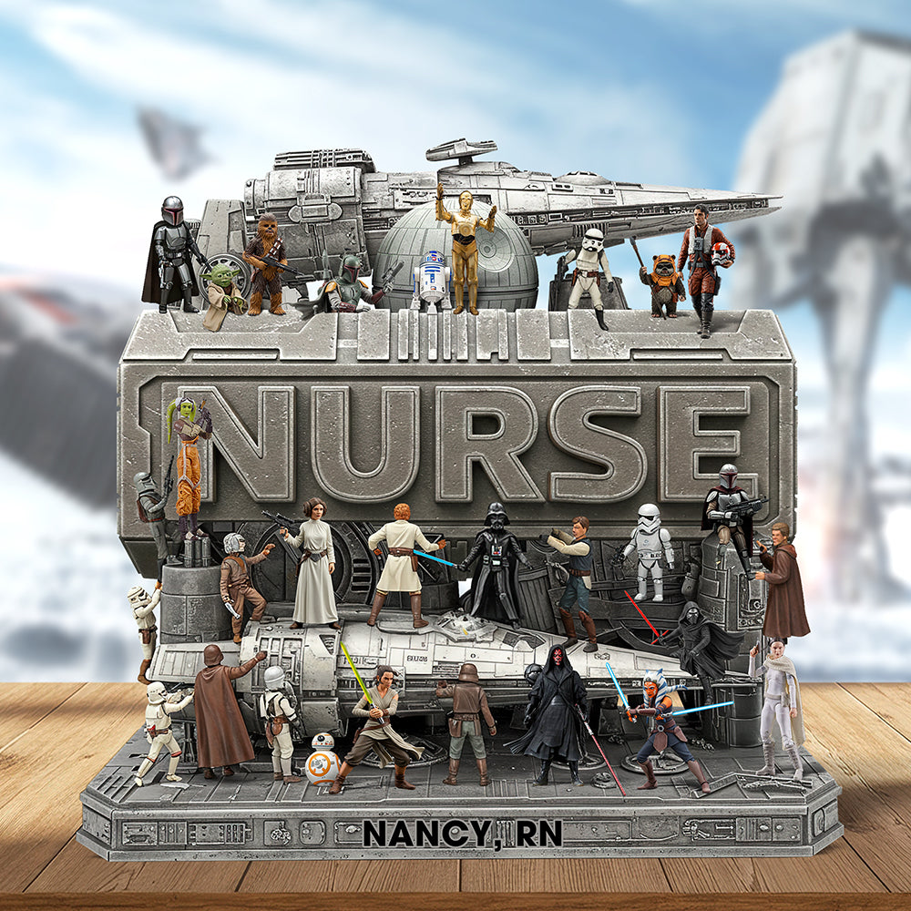 "Best Nurse In The Galaxy" - Personalized Acrylic Plaque for Nurses Shaped Plaques PopCulturePrints