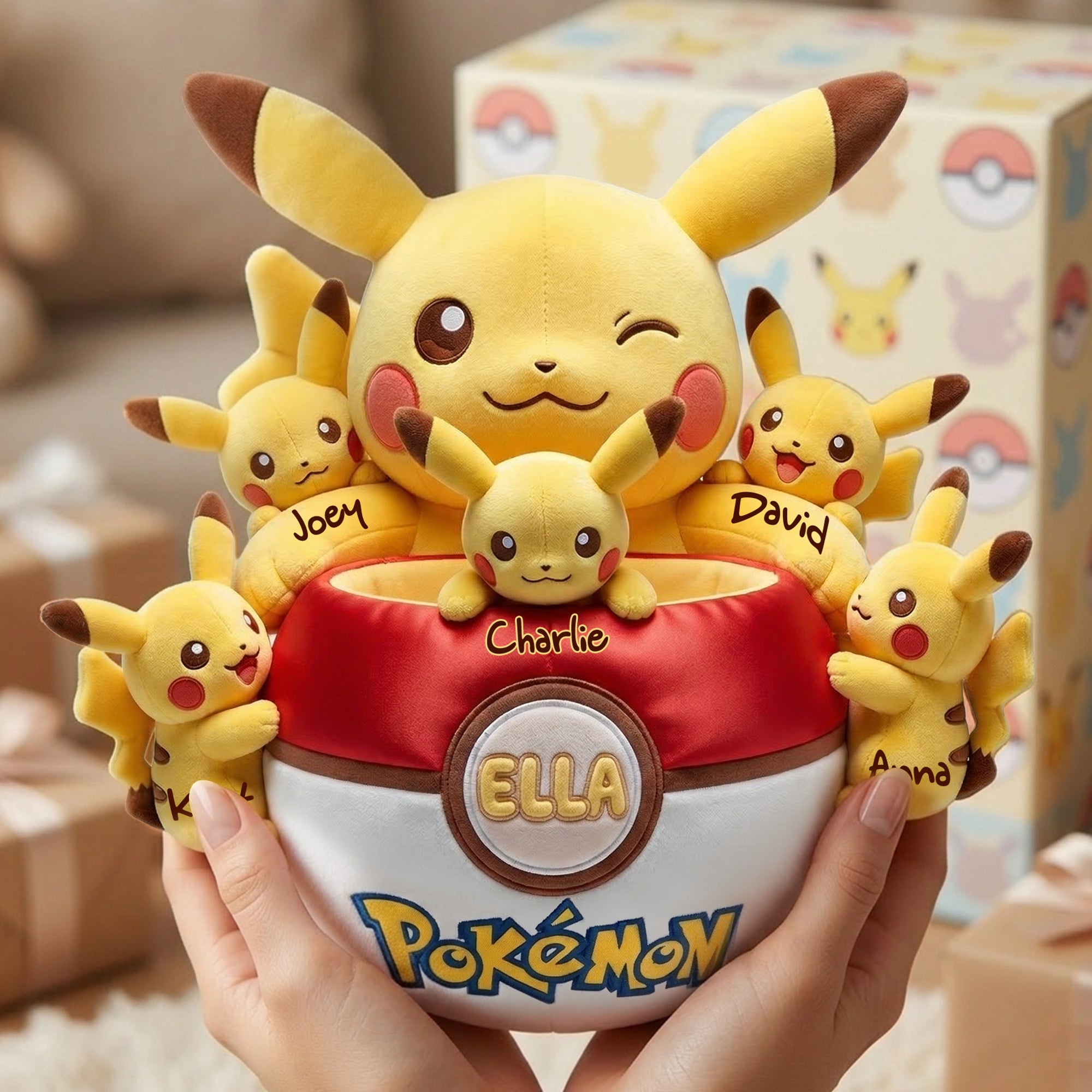 "Catch the Moment with Pikachu!" - Lovely Mother Custom Shape Pillow - Personalized Gifts For Moms, Grandmas, and Kids Pillow PopCulturePrints