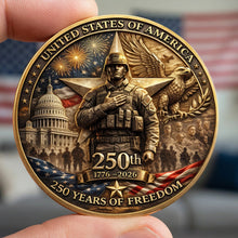 Load image into Gallery viewer, Celebrate 250 Years of Freedom - Personalized Anniversary Gift Coin Coin PopCulturePrints
