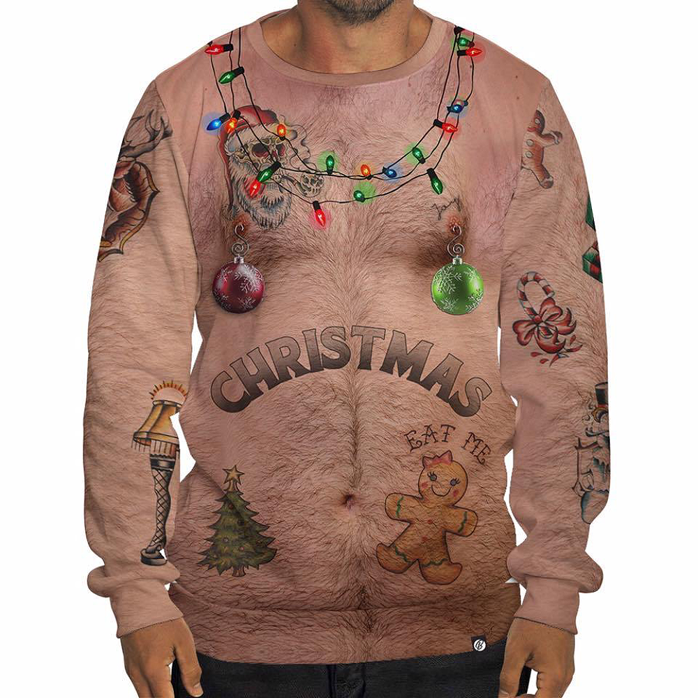 Hilarious Festive Torso Sweater AOP Products PopCulturePrints