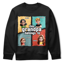 Load image into Gallery viewer, This Papa Belongs To - Customizable T-Shirt for Dads and Grandpas T-shirt PopCulturePrints
