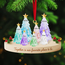 Load image into Gallery viewer, Together is Our Favorite Place to Be - Personalized Family Acrylic Ornament Ornament PopCulturePrints
