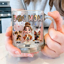 Load image into Gallery viewer, &quot;For Every Dog Mom: Celebrate Your Love with Our Custom Glass Mug&quot; - Personalized 3D Effect Gift for Dog Moms, Pet Lovers, and More Glass Mug PopCulturePrints
