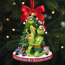 Load image into Gallery viewer, House Divided But Our Love United - Personalized Christmas Ornament for Couples Ornament PopCulturePrints
