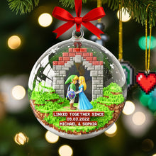 Load image into Gallery viewer, &quot;Together in Adventure: A Personalized Fantasy Christmas Ornament&quot; - Custom Decor for Couples Ornament PopCulturePrints
