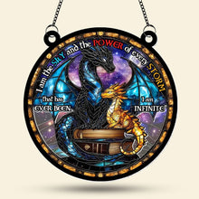 Load image into Gallery viewer, Personalized Book Lover Suncatcher Ornament - Unique Gift for Fantasy Fans Ornament PopCulturePrints
