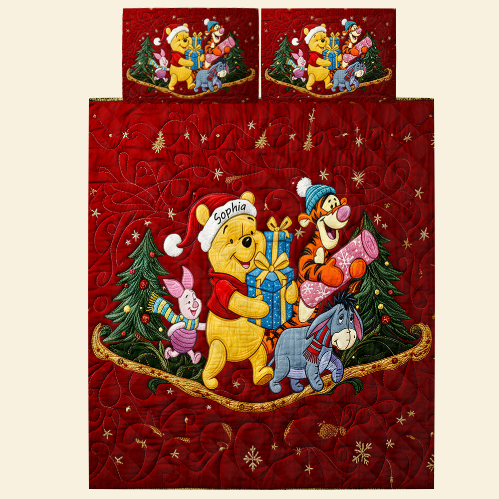 Bring Holiday Cheer with Our Custom Christmas Quilt Bedding Set - Perfect Gift for Friends and Family! Bedding Set PopCulturePrints