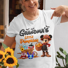 Load image into Gallery viewer, Grandma&#39;s Little Pumpkins – Personalized Halloween Shirt for Grandma Shirts PopCulturePrints

