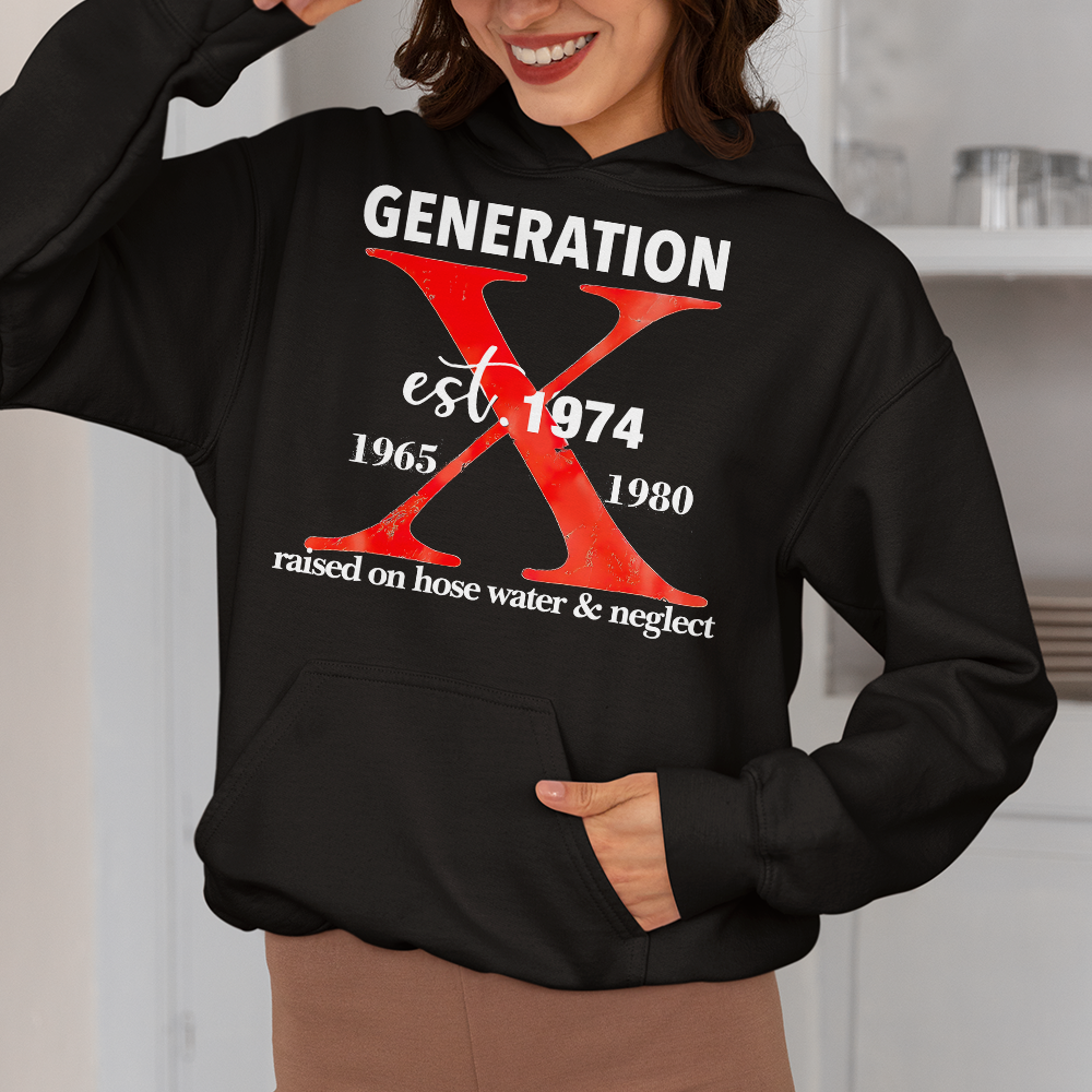 Personalized Generation X Hoodie - Born in 1974 Edition