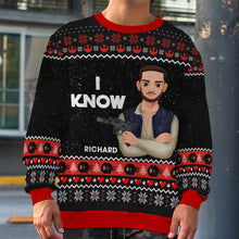 Load image into Gallery viewer, Personalized Star-Inspired Christmas Sweater Set for Couples
