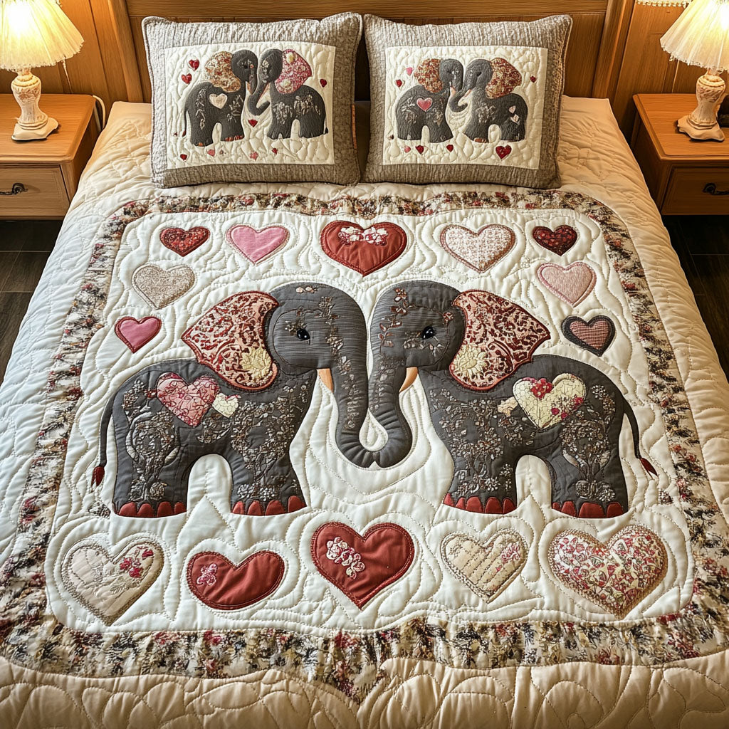 Unique Elephant Bed Set for Couples | Perfect Valentine's Day Gifts for Animal Lovers Blanket PopCulturePrints