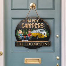Load image into Gallery viewer, Husband &amp; Wife Camping Partners For Life - Custom Personalized Wood Sign Gift Wood Shaped Sign PopCulturePrints
