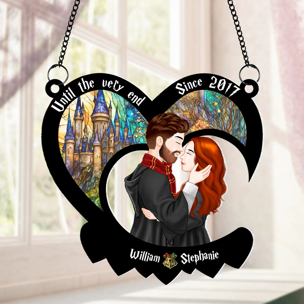 Personalized Harry Potter-Themed Heart-Shaped Hanging Ornament for Couples