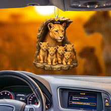 Load image into Gallery viewer, &quot;Best Mom Ever&quot; - Personalized Lion Mom &amp; Little Cubs Car Ornament - Custom Gift for Mom, Grandma, and More Ornament PopCulturePrints

