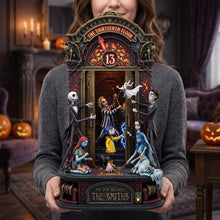 Load image into Gallery viewer, "Unleash the Spook!" - 13th Floor Nightmare Acrylic Plaque - Personalized Halloween Gifts for Family Shaped Plaques PopCulturePrints
