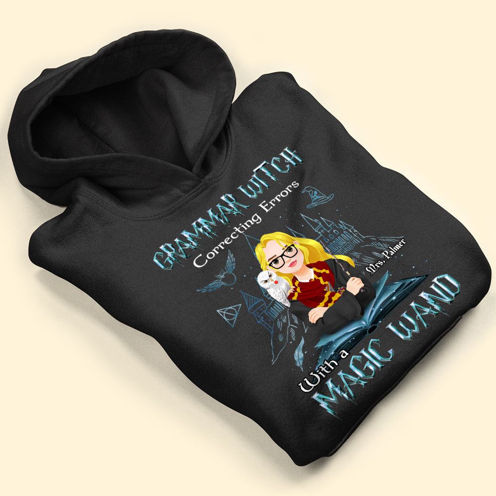 Personalized Grammar Witch Teacher Sweatshirt - Magical Gift for Educators