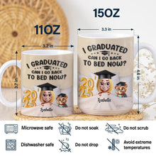 Load image into Gallery viewer, I Graduated, Can I Go Back To Bed Now? - Personalized White Edge-to-Edge Mug - Gift for Graduates, Moms, and Grandmas Mug PopCulturePrints
