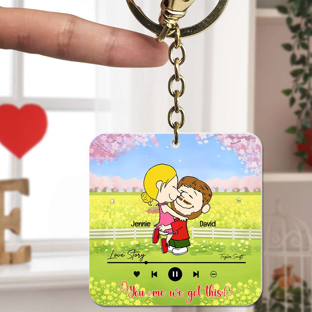 Romantic Customized Acrylic Keychain for Couples - Perfect Valentine’s Day Gifts Keychains PopCulturePrints