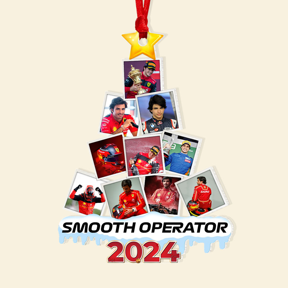 Custom Photo Racing Fan Christmas Ornament - Smooth Operator 2024