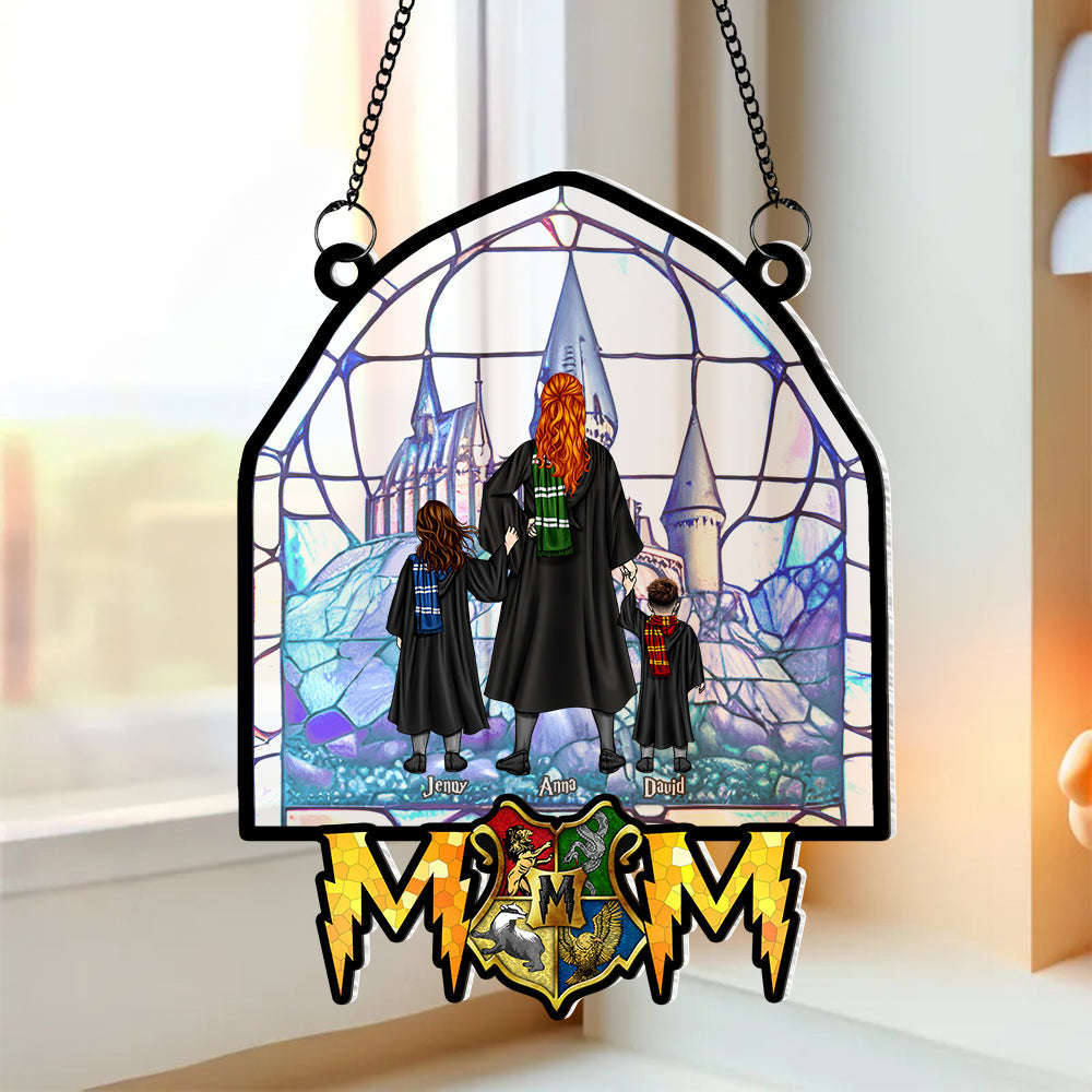 Personalized Magic Family Stained Glass Window Hanging