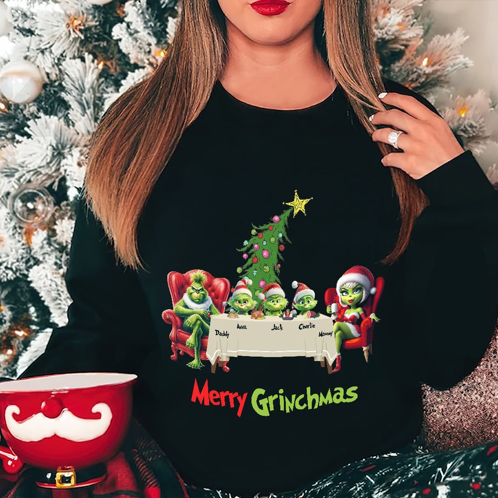 Personalized Merry Grinchmas Family Shirt