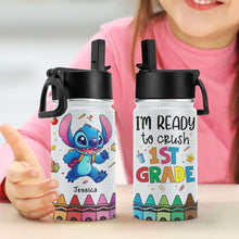 Load image into Gallery viewer, &quot;I&#39;m Ready to Crush 1st Grade&quot; - Personalized Adventure Buddies Tumbler, Custom Gift for Kids, Perfect for Back to School Tumbler Cup PopCulturePrints

