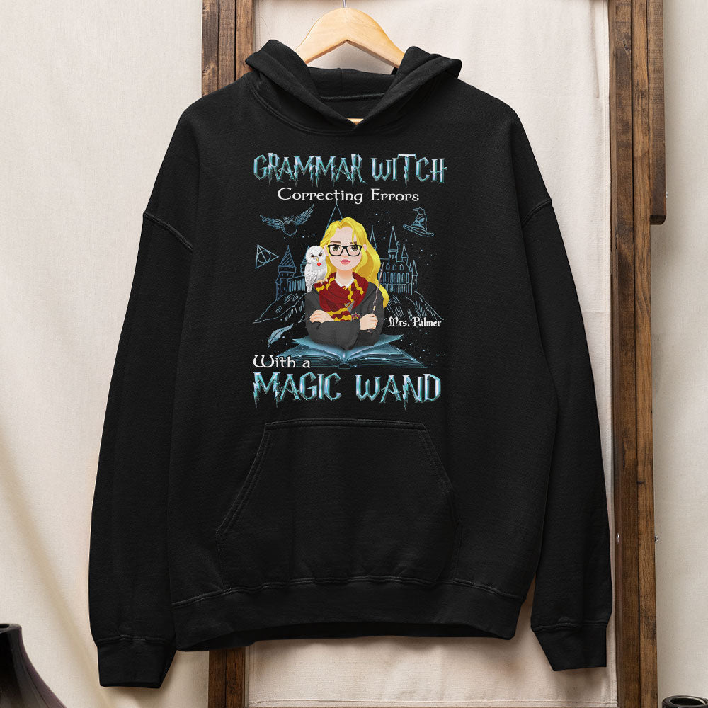 Personalized Grammar Witch Teacher Sweatshirt - Magical Gift for Educators