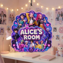 Load image into Gallery viewer, “Transform Your Space with Personalized Magic” - Crystal-style Stage Acrylic Sign - Custom Gift for Friends, Family &amp; Fans Acrylic Sign PopCulturePrints
