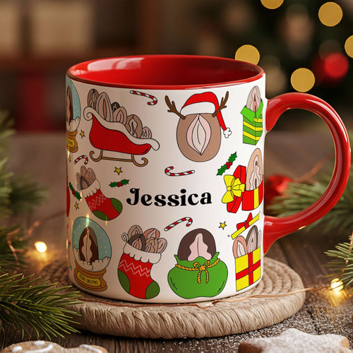 Merry Mischief: Add Joy to Every Sip - Personalized Accent Mug for Her Coffee Mug PopCulturePrints