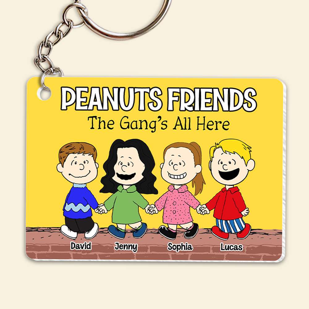 Peanuts Friends Personalized Keychain - The Gang's All Here