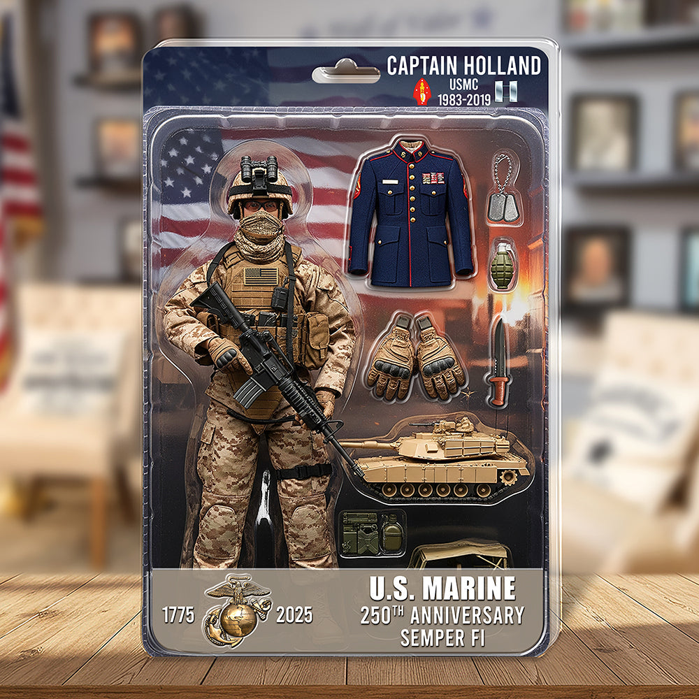 “Honor Their Service with a Personal Touch” - Military 250th Anniversary Figure Pack Acrylic Plaque - Personalized Gifts for Veterans Shaped Plaques PopCulturePrints