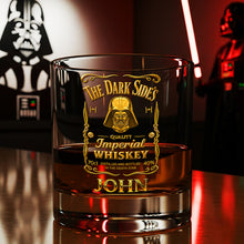 Load image into Gallery viewer, The Dark Side Whiskey Glass - Custom Personalized Gift for Galaxy Lovers Whiskey Glass PopCulturePrints
