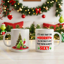 Load image into Gallery viewer, It&#39;s Not That I&#39;m Horny - Funny Personalized Christmas Mug for Couples Coffee Mug PopCulturePrints
