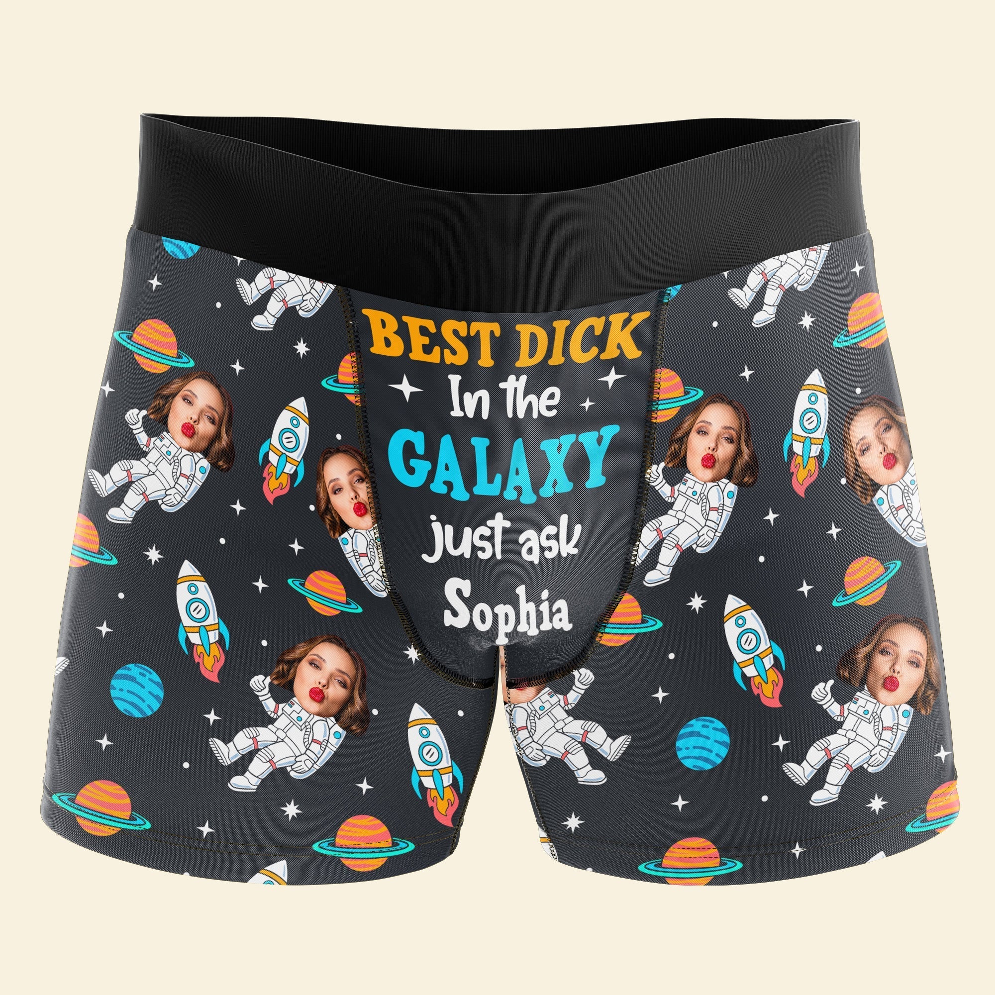 Personalized Funny Men's Boxers - Best Dick in the Galaxy Boxer Briefs PopCulturePrints