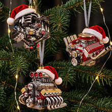 Load image into Gallery viewer, Rev Up the Holidays! Personalized Drag Racing V8 Engine Ornament - Perfect Gift for Racing Fans Ornament PopCulturePrints
