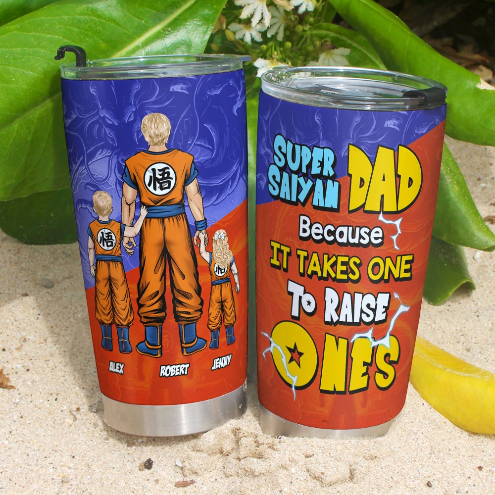 Super Dad Personalized Anime Tumbler - Father's Day Gift Tumbler Cup PopCulturePrints
