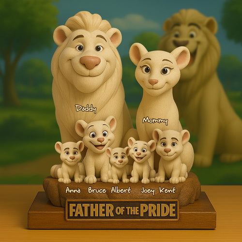 Roaring Family Together - Personalized Acrylic Plaque for Family Shaped Plaques PopCulturePrints